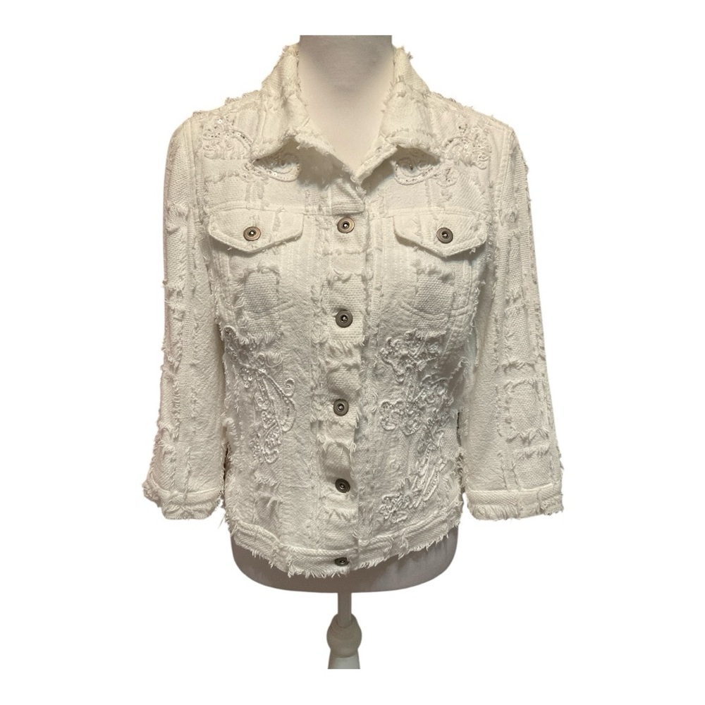 Charlie B Fringe Cropped Jacket Size P/S